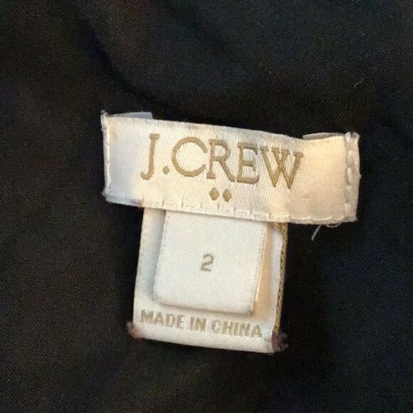 J. Crew Factory Dark Floral Long Sleeve Faux Wrap Skirt Mini Dress - Picture 14 of 16